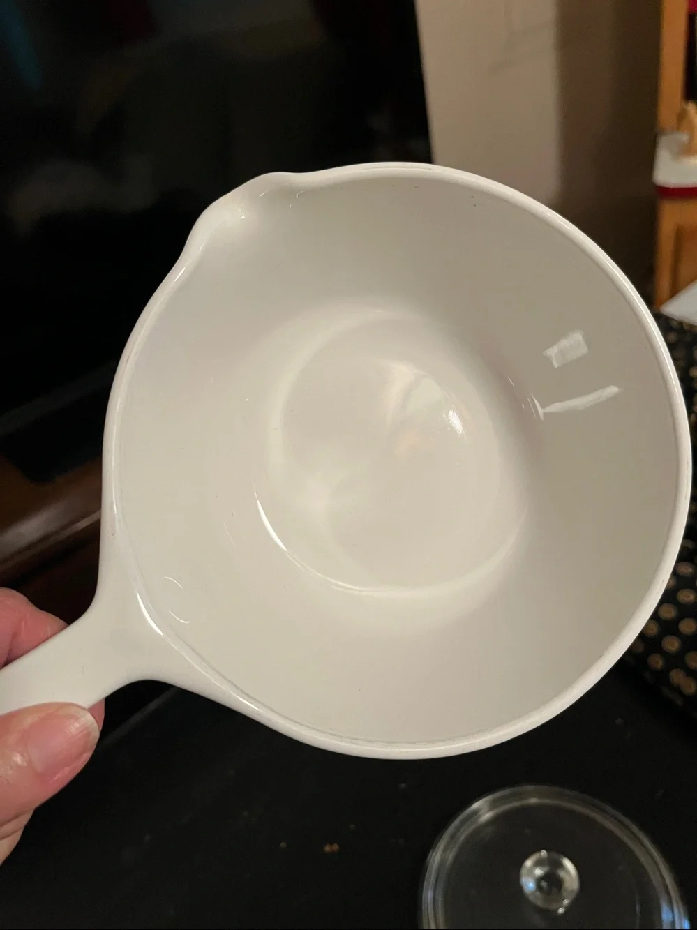 Vintage Corningware Winter White Saucepan with pyrex Glass lid